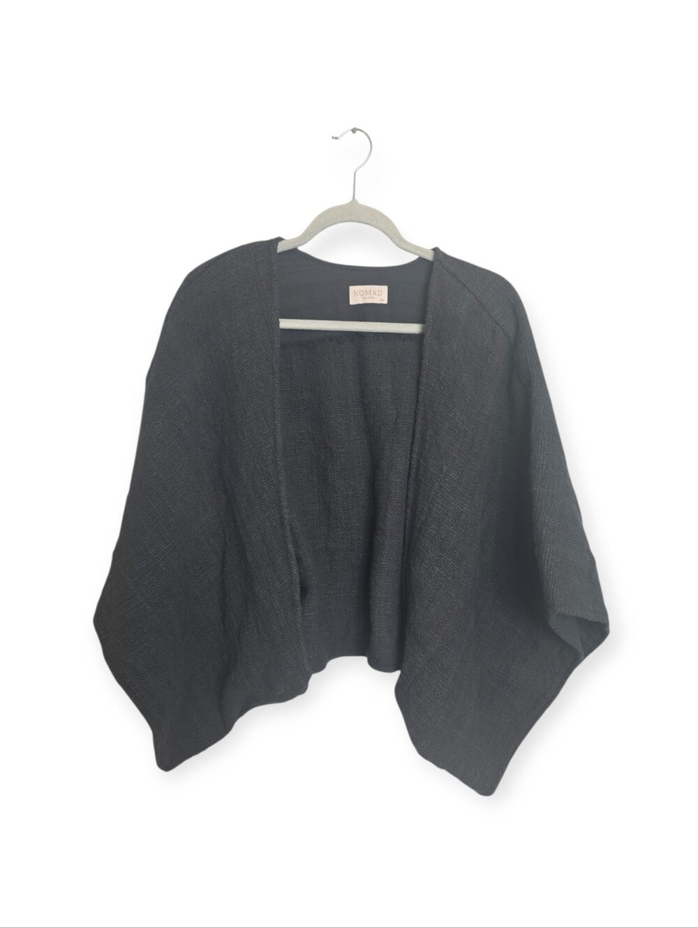 Womens Nomad the label Bloom Cotton Shrug in charcoal, size s/m